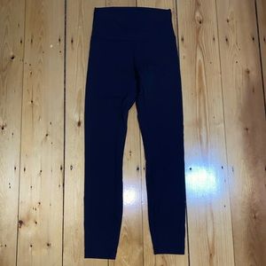 Lululemon Wunder Train high rise tights 25 in yoga leggings 4 Waistband drawcord